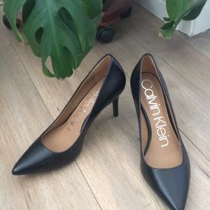 Black Calvin Klein pumps